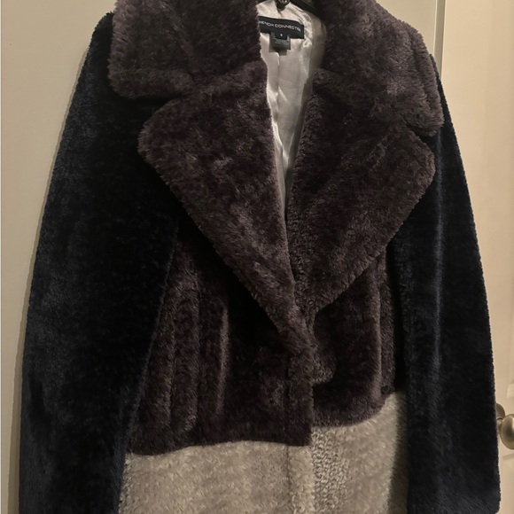 French Connection Blue and Grey Teddy Jacket - Picture 7 of 7